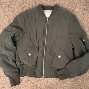 Club Monaco Olive Bomber Jacket